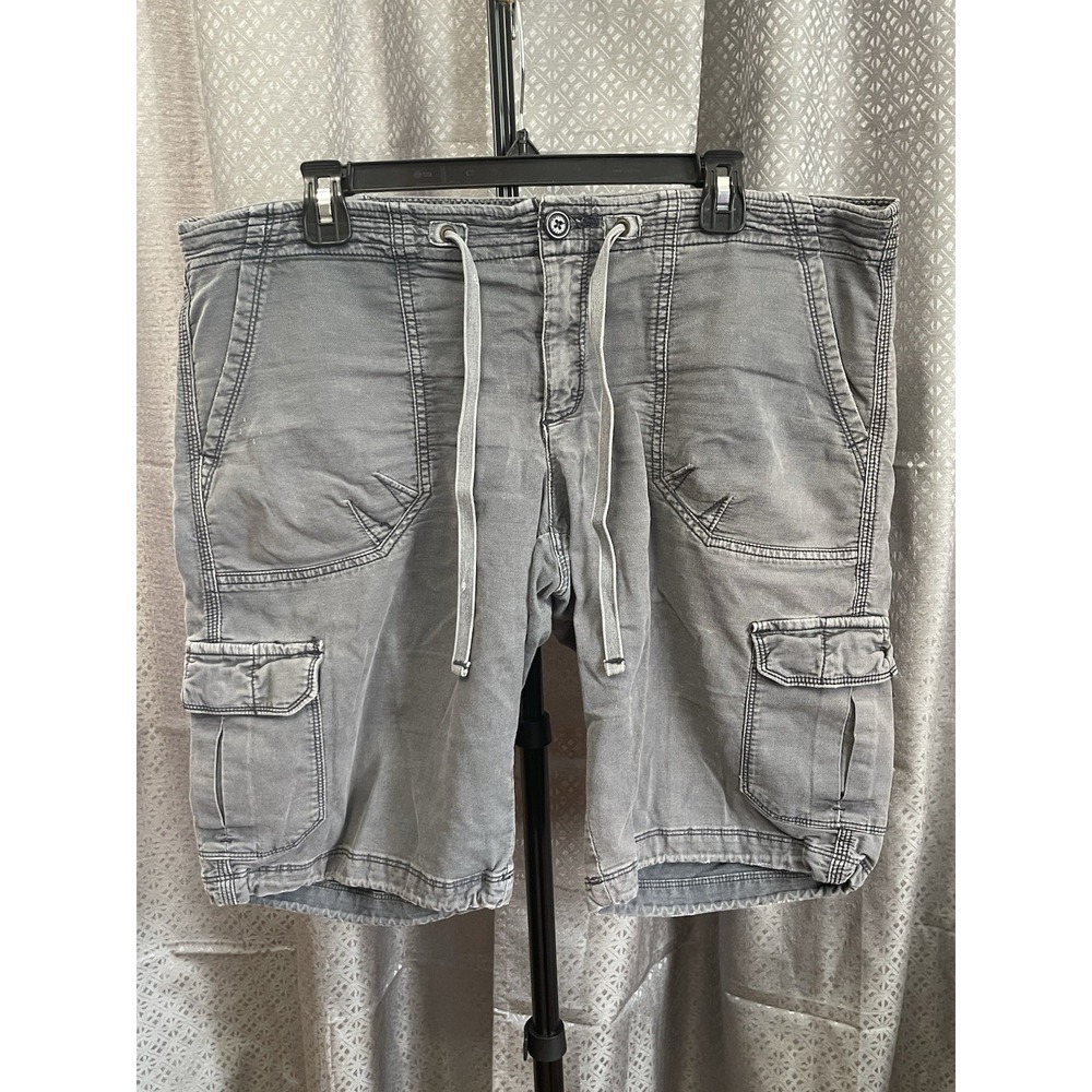 American Eagle AE Cargo Shorts Grey mens 40 flat pocket soft